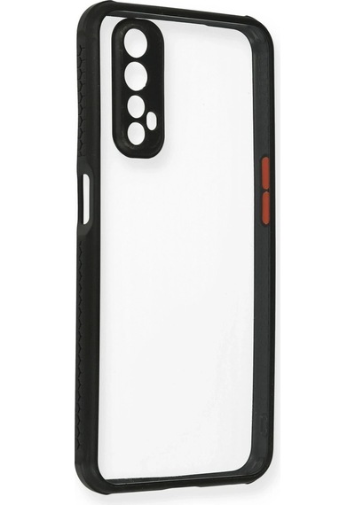 Newface Realme 7 Kılıf Miami Şeffaf Silikon Semeglbl - 75 - Siyah