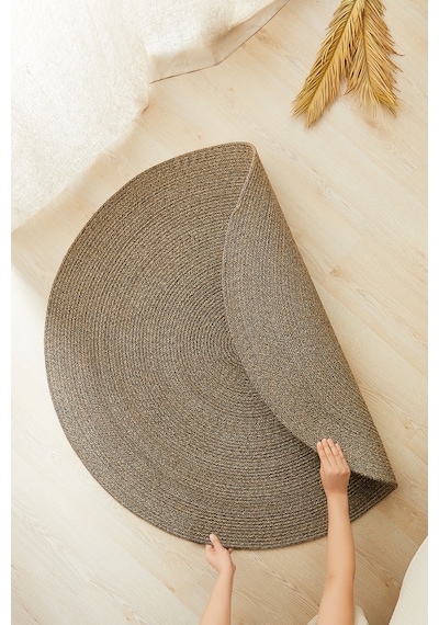 Ocean Home Textile Siyah Kırçıllı Jüt Halı Kilim 120 CM