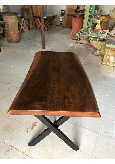 Bintaşmobilya Kütük Masa Ceviz Rengi 120X75.Cm