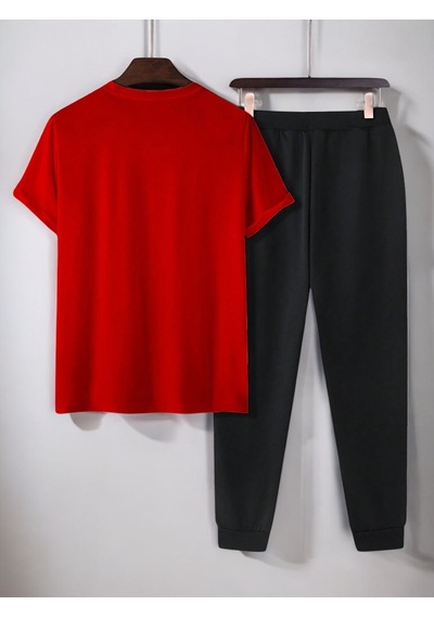 Uyguntarz Unisex New York Baskılı Eşofman Takımı Kırmızı