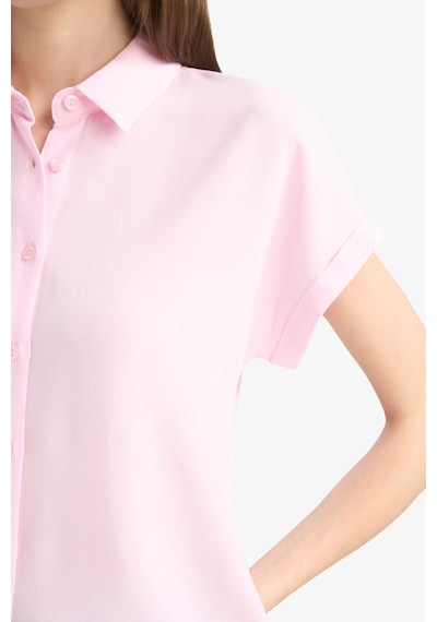 DeFacto Regular Fit Basic Düz Viskon Kısa Kollu Gömlek N7819AZ25SPPN47