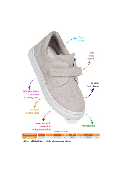 Kiko Kids Richie Cırtlı Günlük Erkek Çocuk Casual Ayakkabı Taş Taş
