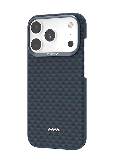 Apple Uyumlu iPhone 17 Pro Max Kılıf M-safe Şarj Özellikli Raptic Aramid Skin Origin Serisi Kapak Lacivert