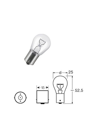 (10 ADET) P21W NARVA 17643 24V. 21W. ( 93 TİP) STANDART AMPUL