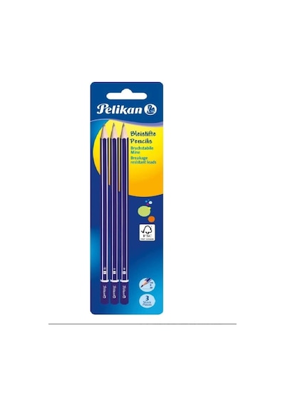 Pelikan Kurşun Kalem 3 Lü Blister Hb-b-2b P-807418 Çok Renkli