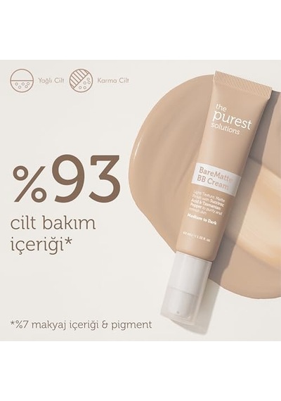 The Purest Solutions Bb Cream Bare Matte 40 Ml Medium To Dark 00