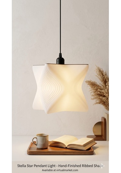 Neslidekor Modern 3d Tasarım Geometrik Sarkıt Abajur - Antre Ve Salon Tipi Avize - Beyaz Beyaz