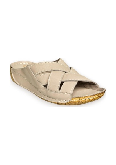 Fox Shoes U555123403 Vizon Hakiki Deri Kadın Terlik Vizon-hakiki Deri