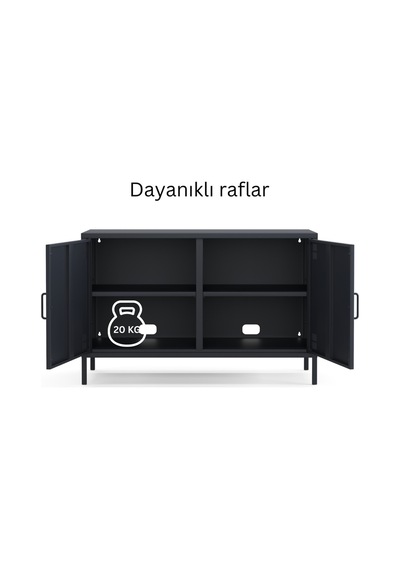Tv Ünitesi, Tv Dolabı,2 Kapaklı Dolap 100,50 X 40 X 64,50 Cm Ral 7016 Antrasit Tv Ünitesi, Tv Dolabı,2 Kapaklı Dolap 100,50 X 40 X 64,50 Cm Ral 7016 Antrasit