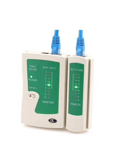 Furalis Network Kablo Tester Rj11 Rj45 İnternet Kablosu Kontrol Cihazı - Cat5/6/7/8 Ethernet Kablo Uyumlu - Ayrılabil