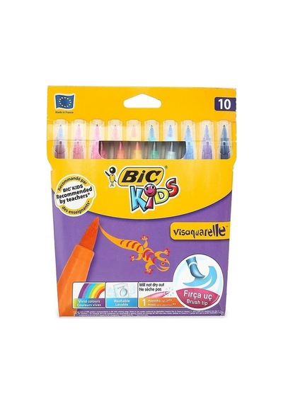 Bic Visa Fırça Uçlu Keçeli Kalem 10 Renk 828964