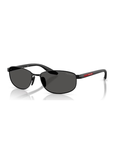 Prada Ps B53s 1ab08z 58 Linea Rossa Erkek Oval Siyah Metal Güneş Gözlüğü