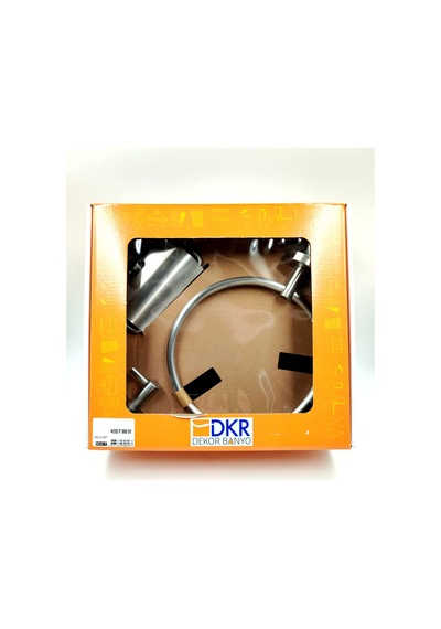 Dekor Banyo 3'lü Set F 500 Set Havluluk Kağıtlık İkili Askı Krom