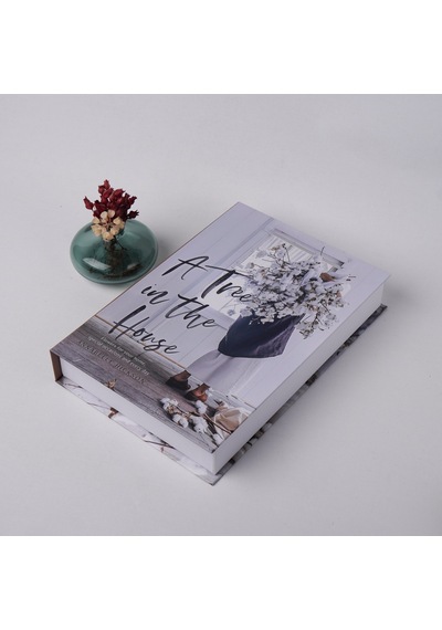 Bak Gel Al Kitap Görünümlü Dekoratif Kutu, Iskandinav Tarzı Gizli Saklama Kutusu Tree Hause