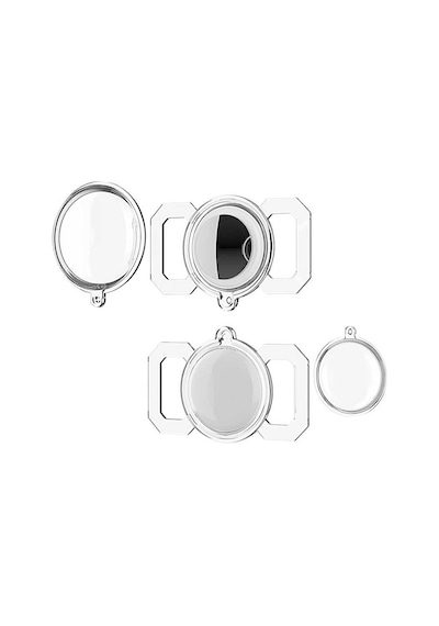 Ardemix Apple Uyumlu AirTag 06 Silikon Anahtarlık-renksiz
