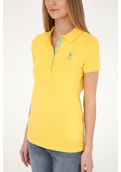 U.S. Polo Assn. Kadın Sarı Basic Polo Yaka Tişört 50280060-VR044