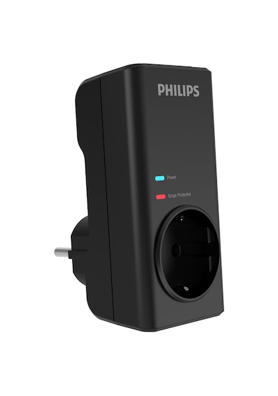 Philips CHP7010B/10 1140 Joule Tekli Akım Korumalı Priz Siyah