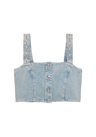 Calvin Klein Denım Trucker Tank F, Yp3 Mavi Kadın Kot Bluz