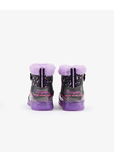 Skechers Illumi - Brights 302656n Bklv Kız Çocuk Siyah Işıklı Bot Karışık
