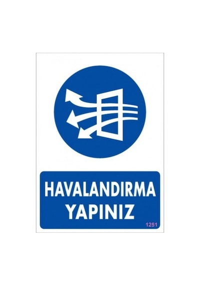 Pvc Levha Quot;Havalandırma Yapınızquot; 25*35 Cm