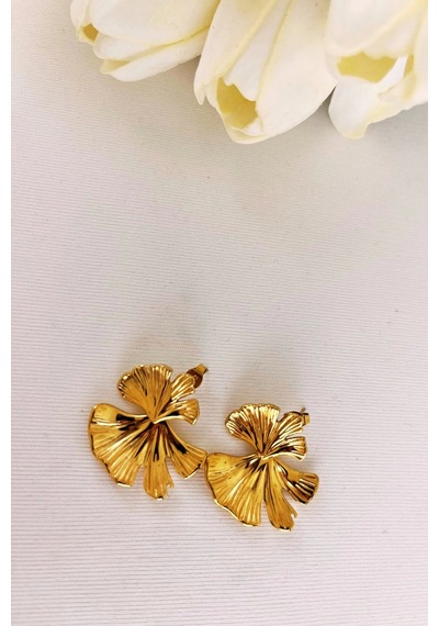 Plaka Gold İstiridye Küpe Çok Renkli