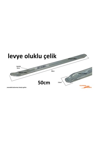 Levye Çelik 50 Cm Lastik Tamir Levye Büyük Boy Araç Levye Lastik