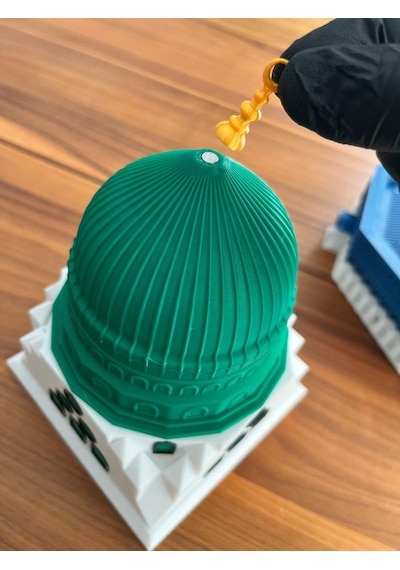 Üçlü Maket Set Büyük Boy Mescidi Aksa-mescidi Nebevi-yeşil Kubbe