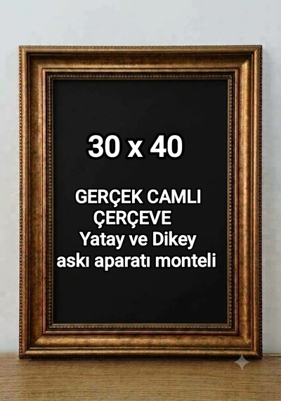 30 X 40 Fotograf Resim Belge Serifika Diploma Çerçevesi Gerçek Camlı 015