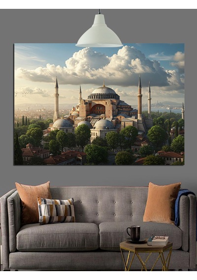 Ayasofya Tarihi Yapı İstanbul Dekoratif Kanvas - Mdf Ahşap Tablo