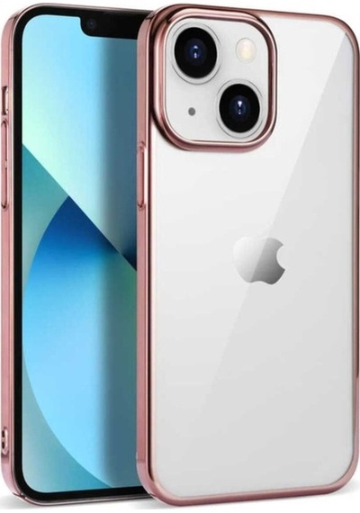 Apple Uyumlu iPhone 14 Plus Kılıf Zore Pixel Kapak Rose Gold