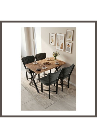 Bezos Elma Masa Seti Çok Renkli Gri 110x70 Cm Nxrlvng Bezos Elma Masa Seti Çok Renkli Gri 110x70 Cm Nxrlvng