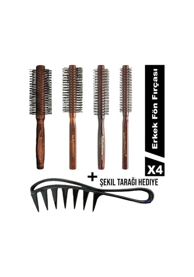 Elsa Professional 4 Lü Erkek Tarama Serisi Wax Tarağı Hediyeli