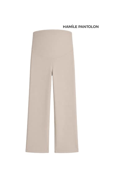 Cottonhıll Premium - Sway Collection Vizon Yüksek Bel Modal Hamile Kadın Pantolon