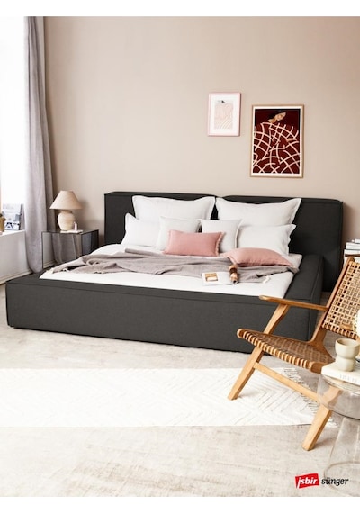 Most Mollior Bazalı Karyola Koyu Antrasit Keten Kumaş 160x200 Cm. Yatak İçindir Most Mollior Bazalı Karyola Koyu Antrasit Keten Kumaş 160x200 Cm. Yatak İçindir