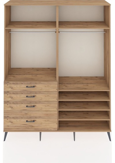 Hyperion Gardrop 7 Raflı 4 Çekmeceli 2 Askılı 176x44x221 Çam-çam Çam Hyperion Gardrop 7 Raflı 4 Çekmeceli 2 Askılı 176x44x221 Çam-çam Çam