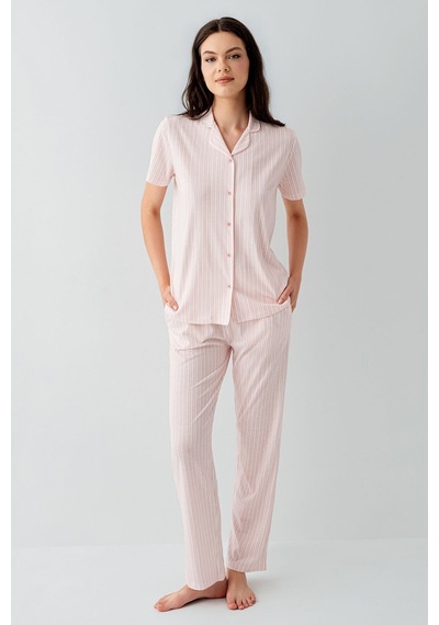 Arnetta Kadın Pembe Gömlek Pijama Takım Ar3594-s-v1 Pembe