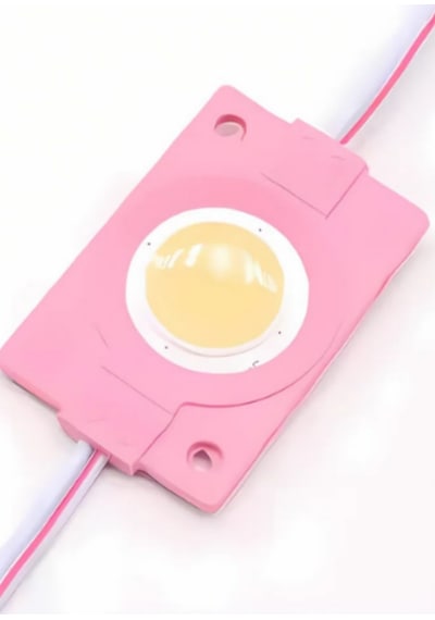 Tekli Su Geçirmez 12 Volt 2.4 Watt Modül Led Pembe 10 Adet