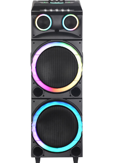 Hepu Hp 930 Taşınabilir Şarjlı Ahşap Kasa Bluetooth Parti Hoparlörü 80 W Rms 12inc 2 Subw Super Bass