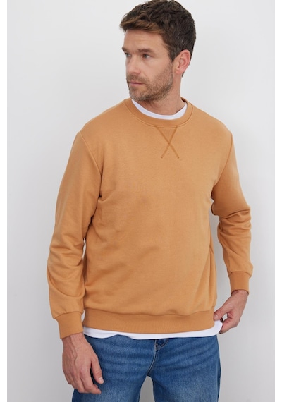 Tudors Unisex Relax Fit Rahat Kesim %100 Pamuk 3 İplik Basic Camel Bisiklet Yaka Sweatshirt-35146 Camel Tudors Unisex Relax Fit Rahat Kesim %100 Pamuk 3 İplik Basic Camel Bisiklet Yaka Sweatshirt-35146 Camel