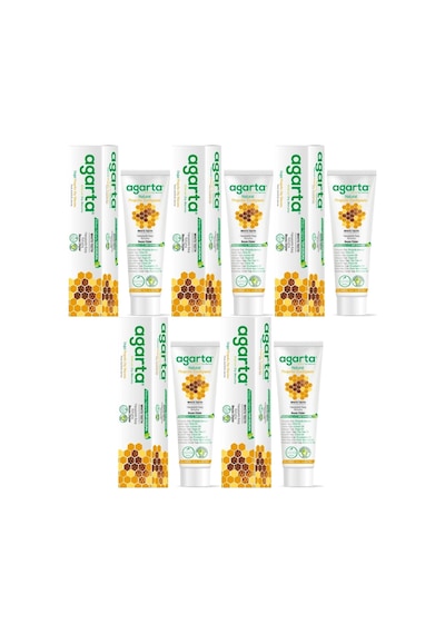 Agarta Doğal Diş Macunu 100ml Propolisli 5 Li Set Beyazlık