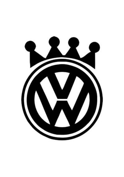 Volkswagen İçin Uyumlu Aksesuar Kral Taçlı Oto Arkası Sticker 19 15 Cm