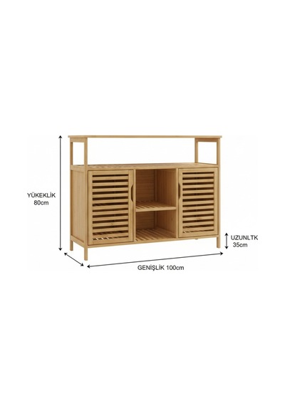 Bambu Çift Kapaklı Organizer Bej Bambu Çift Kapaklı Organizer Bej
