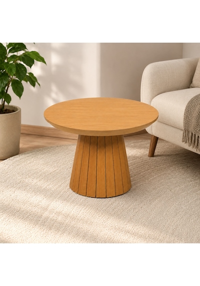 Ganni Home Alora Orta Sehpa Meşe Meşe Gürgen İskeletli, Yuvarlak Tablalı Dekoratif Çıtalı Modern Tasarım Meşe-meşe Ganni Home Alora Orta Sehpa Meşe Meşe Gürgen İskeletli, Yuvarlak Tablalı Dekoratif Çıtalı Modern Tasarım Meşe-meşe