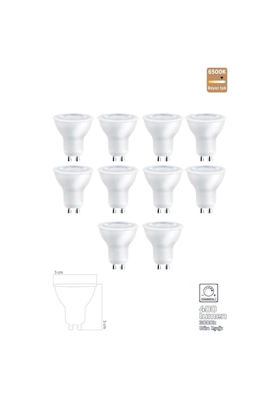 Heka Gu10 220v 6w 3000k Cob Led Ampul 10'lu Erd-284