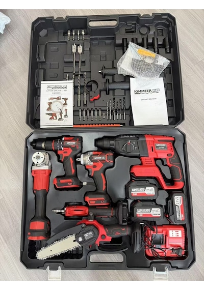 Kimmeer Plus 6 Lı Set 2025 Yeni Nesil Hilti-13 Mm Vidalama-testere-makas-spiral-450 Nm Torklu