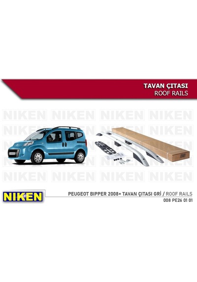 Peugeot Bipper Tavan Çıtası Portbagaj Gri 2008+