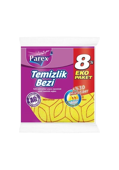 Parex %30 Mikrofiber Temizlik Bezi 8'li
