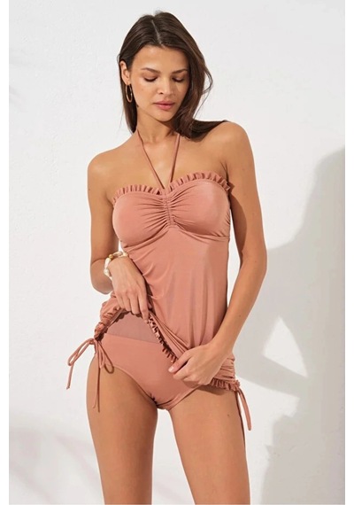 Jersey Soft Straplez Elbise Mayo Dlx-231128 Çok Renkli