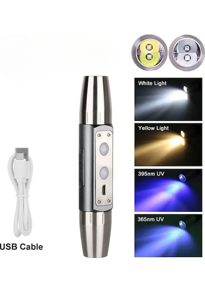 Uv Ledli El Feneri - Powerdex - Su Geçirmez - 20 W - Gold - Pd-9007 Çok Renkli