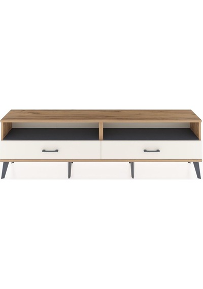 Arges Tv Ünitesi 2 Raflı 2 Çekmeceli 176x30x51 Çam-antrasit/aytaşı Antrasıt/aytası Arges Tv Ünitesi 2 Raflı 2 Çekmeceli 176x30x51 Çam-antrasit/aytaşı Antrasıt/aytası